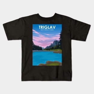 Triglav Solvenia National Park Travel Poster Kids T-Shirt